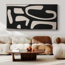 Load image into Gallery viewer, Black &amp; White Organic Shapes Acrylic Art, Suited for Contemporary Studio &amp; Bold Dining Area LargeART1076

