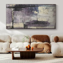 Load image into Gallery viewer, Purple and Gray Abstract Art for Bohemian - style Living Room &amp; Artsy Wine Bar LargeART0948
