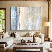 Load image into Gallery viewer, Serene Sea and Sky Abstract Acrylic Art - Perfect for Beach House &amp; Meditation Room LargeART0547
