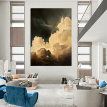 Load image into Gallery viewer, “Dramatic Clouds in Dark Sky” - Romanticism - Inspired Abstract Acrylic DTP022
