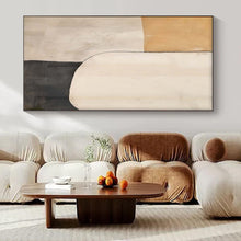 Load image into Gallery viewer, Neutral Geometric Blocks Acrylic Art, Ideal for Modern Living Room &amp; Office LargeART1044
