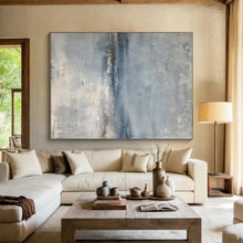 Load image into Gallery viewer, Blue - Gray Abstract Horizon Art for Coastal Home &amp; Serene Office LargeART0860
