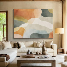 Load image into Gallery viewer, Custom Large Colorful Wavy Abstract - Perfect for Playful Kids’ Room &amp; Vibrant Café LargeART0761
