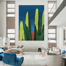 Load image into Gallery viewer, “Minimalist Green Monoliths” – Simple Geometric Landscape with Bold Color Blocks DTP093
