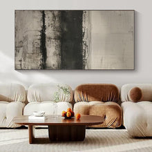 Load image into Gallery viewer, Black &amp; White Textured Abstract Painting, Suited for Contemporary Art Gallery Wall &amp; Minimalist Bedroom LargeART1369
