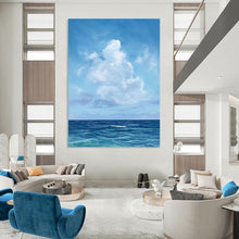 Load image into Gallery viewer, Seascape Abstract Painting, Ideal for Coastal Bedroom &amp; Relaxing Spa LargeART2298
