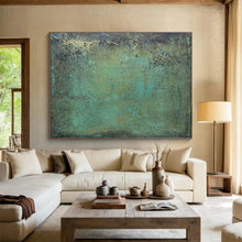 Load image into Gallery viewer, Teal &amp; Earth Tones Abstract Painting on Canvas - “Rustic Revival” DKH600
