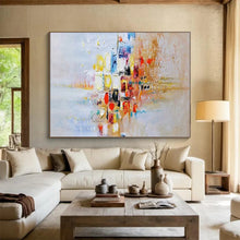 Load image into Gallery viewer, Abstract City Dusk Large - scale acrylic painting DLZ180
