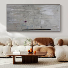 Load image into Gallery viewer, Light Gray Abstract Marks Painting, Ideal for Serene Bedroom &amp; Minimalist Café LargeART1417
