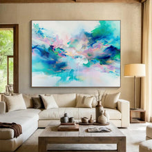 Load image into Gallery viewer, Dreamy Fluid Abstract Canvas Painting DKH486
