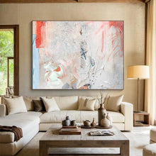 Load image into Gallery viewer, Hand - painted Substantial Textured Pastel Abstract Collage Acrylic Art for Feminine Bedrooms LargeART0096
