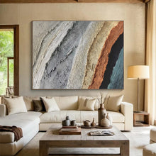 Load image into Gallery viewer, Multicolored Textured Abstract Painting on Canvas - “Earth’s Palette” DKH619
