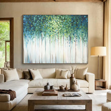 Load image into Gallery viewer, “Enchanted Forest Canopy” - Abstract Acrylic of Tree Tops, Fits Yoga Studio and Nursery DLZ206
