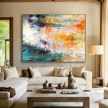 Load image into Gallery viewer, Hand - painted Substantial Warm - Hued Abstract Landscape Acrylic Art for Cozy Family Rooms LargeART0006
