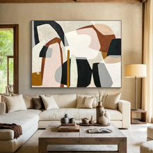 Load image into Gallery viewer, Abstract Painting on Canvas: Soft - Toned Organic Shapes - “Gentle Forms” DKH581
