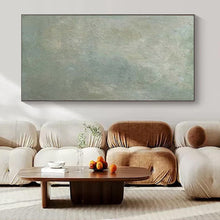 Load image into Gallery viewer, Oversized Hand - painted Muted Green Textured Acrylic Art for Nature - Inspired Studies LargeART0142

