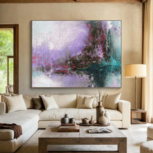 Load image into Gallery viewer, Purple - Toned Abstract Landscape Painting On Canvas DKH380
