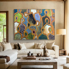 Load image into Gallery viewer, Colorful Figurative Abstract Painting for Cultural Center &amp; Eclectic Living Room DKH189
