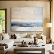 Load image into Gallery viewer, Hand - painted Neutral Tones Abstract Landscape Acrylic Art for Calming Bedroom Retreats LargeART1730
