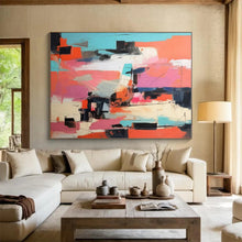 Load image into Gallery viewer, Colorful Abstract Collage Art for Creative Studio &amp; Vibrant Living Room LargeART0839
