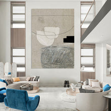 Load image into Gallery viewer, “Neutral Sketches” - Beige, white, black simple shapes and lines DTP167
