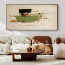Load image into Gallery viewer, Minimalist Line &amp; Color Abstract Canvas Painting, Suited for Modern Home Office &amp; Art - Inspired Meditation Room LargeART1283
