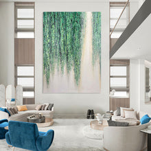 Load image into Gallery viewer, “Hanging Green Vines” - Nature - inspired Abstract Art on Canvas DKH1506
