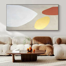 Load image into Gallery viewer, Terracotta, Gold &amp; White Abstract Acrylic Art, Suited for Bohemian Sunroom &amp; Luxury Dining Area LargeART0996
