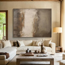 Load image into Gallery viewer, Weathered Neutral Abstract Art – Great for Rustic Farmhouse Entryway &amp; Timeless Art Gallery LargeART0712
