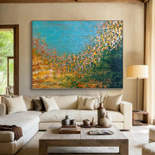 Load image into Gallery viewer, Hand - painted Massive Riverbank Abstract Scene Acrylic Art for Rustic Dining Rooms LargeART0067
