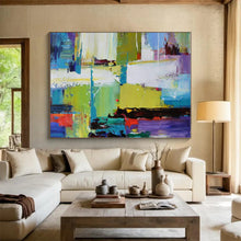 Load image into Gallery viewer, Colorful Urban Abstraction Art for Trendy City Loft &amp; Creative Office LargeART0896

