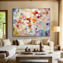 Load image into Gallery viewer, Colorful Abstract “Patchwork Joy” Painting on Canvas, Happy Modern Art DKH862

