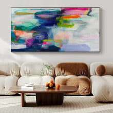 Load image into Gallery viewer, Colorful Abstract Fusion Canvas Painting, Ideal for Bohemian Living Room &amp; Creative Studio LargeART1174
