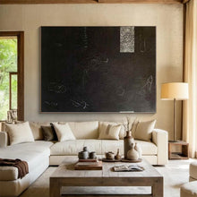 Load image into Gallery viewer, Large - Format Black - White Symbolic Abstract Art for Library &amp; Study Room LargeART0470
