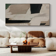 Load image into Gallery viewer, Hand - painted Massive Geometric Abstract in Neutral Tones Acrylic Art for Modern Offices LargeART0107
