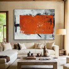 Load image into Gallery viewer, Massive Textured Orange Abstract Acrylic for Industrial - Chic Loft &amp; Bold Dining Room LargeART0316
