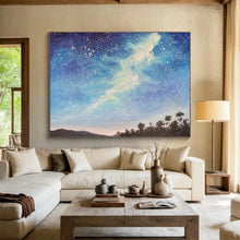 Load image into Gallery viewer, Starry Sky Landscape Abstract Painting for Nature - Lover’s Bedroom &amp; Cosy Reading Nook DKH114

