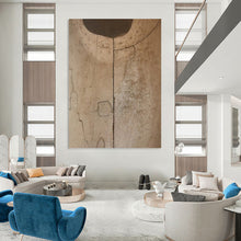 Load image into Gallery viewer, “Brown Abstract Forms” - Minimalist Shapes Art on Canvas DKH1660
