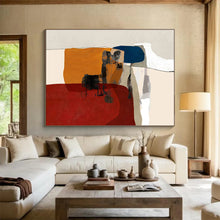 Load image into Gallery viewer, Color - Block Abstract Painting On Canvas with Bold Shapes DKH357
