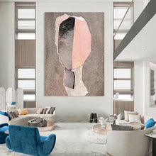 Load image into Gallery viewer, Mixed - Media Abstract Head Art, Muted - Toned Textured Collage for Modern Office &amp; Calming Waiting Room LargeART2226

