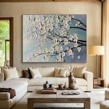 Load image into Gallery viewer, Cherry Blossom “Delicate Blooms” Painting on Canvas, Elegant Floral Art DKH887

