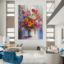 Load image into Gallery viewer, Colorful Floral Explosion – Impasto - Style Flower Bouquet DTP260
