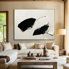 Load image into Gallery viewer, Black - White Textured Shapes Art – Ideal for Modern Monochrome Bathroom &amp; Edgy Art Studio LargeART0710
