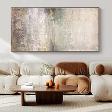 Load image into Gallery viewer, Neutral Textured Abstract with Green Hints Art for Botanical - themed Home Office &amp; Zen - like Spa Waiting Room LargeART0970
