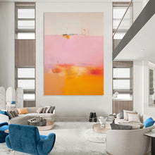 Load image into Gallery viewer, “Soft Pink - Orange Abstract” Abstract Painting on Canvas, Calming Wall Decor DKH992
