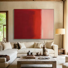 Load image into Gallery viewer, Large - Scale Red Gradient Abstract - Ideal for Luxury Bedroom &amp; Sophisticated Dining Room LargeART0744
