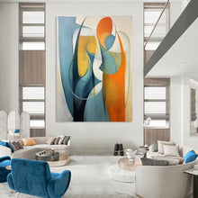Load image into Gallery viewer, Abstract Expressionist Figure Art, Color - Blended Modern Painting for Creative Studio &amp; Contemporary Living Room LargeART2233
