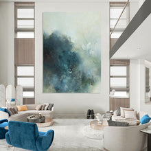 Load image into Gallery viewer, “Misty Blue Whispers” Abstract Watercolor - Style Painting on Canvas, Ethereal Art DKH948
