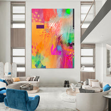 Load image into Gallery viewer, Vivid Color Explosion Abstract Art, Perfect for Modern Playroom &amp; Trendy Café LargeART2004
