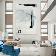 Load image into Gallery viewer, Minimalist Shadow Play – Soft Gray and Bold Black Forms DTP204
